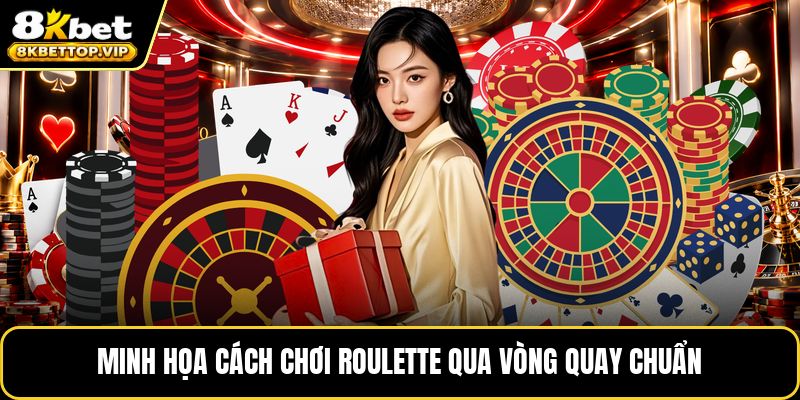 Minh họa cách chơi roulette qua vòng quay chuẩn